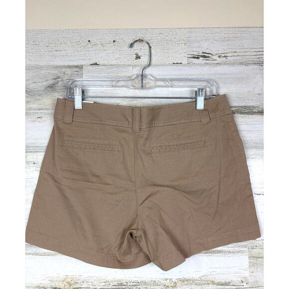 New York & Co. Women’s 6 Tan 4” Hampton Cotton Blend Chino Shorts NWT - Picture 2 of 5
